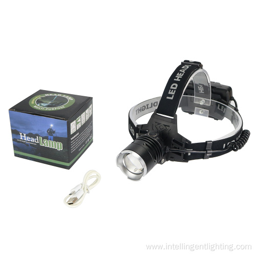 USB Rechargeable Adjustable zoom SOS P50 Headlamp